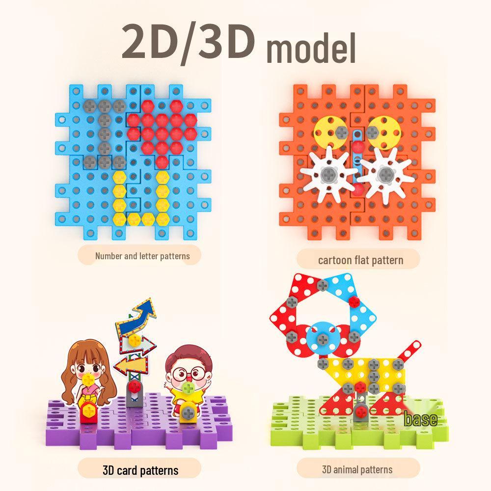 Bloques de Construcción de Engranajes Eléctricos DIY para Niños Transfronterizos - Set de Pista de Montaje Educativo de Partículas Grandes