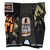 Muay Thai Kickboxing Boxing MMA UFC Checker Black Yellow Casual Shorts Gym Sport Unisex Men Women Workout Quick Dry Print Elastic High Waist Training