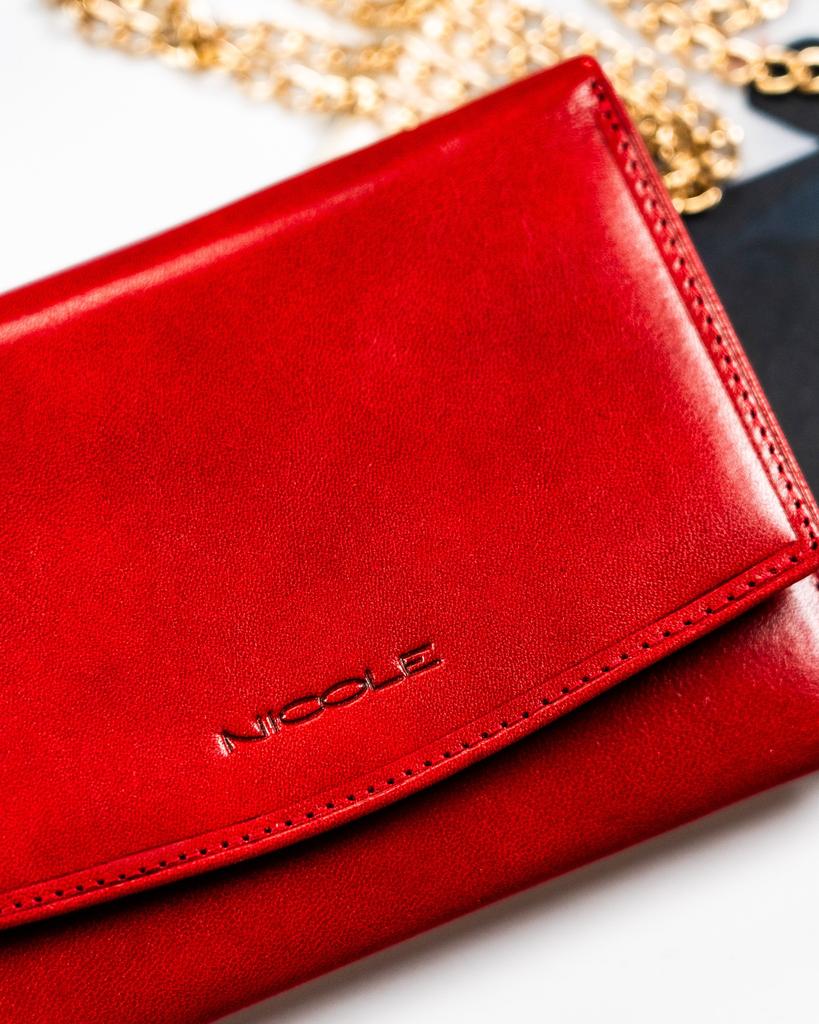 Women's leather wallet F14377A RED
