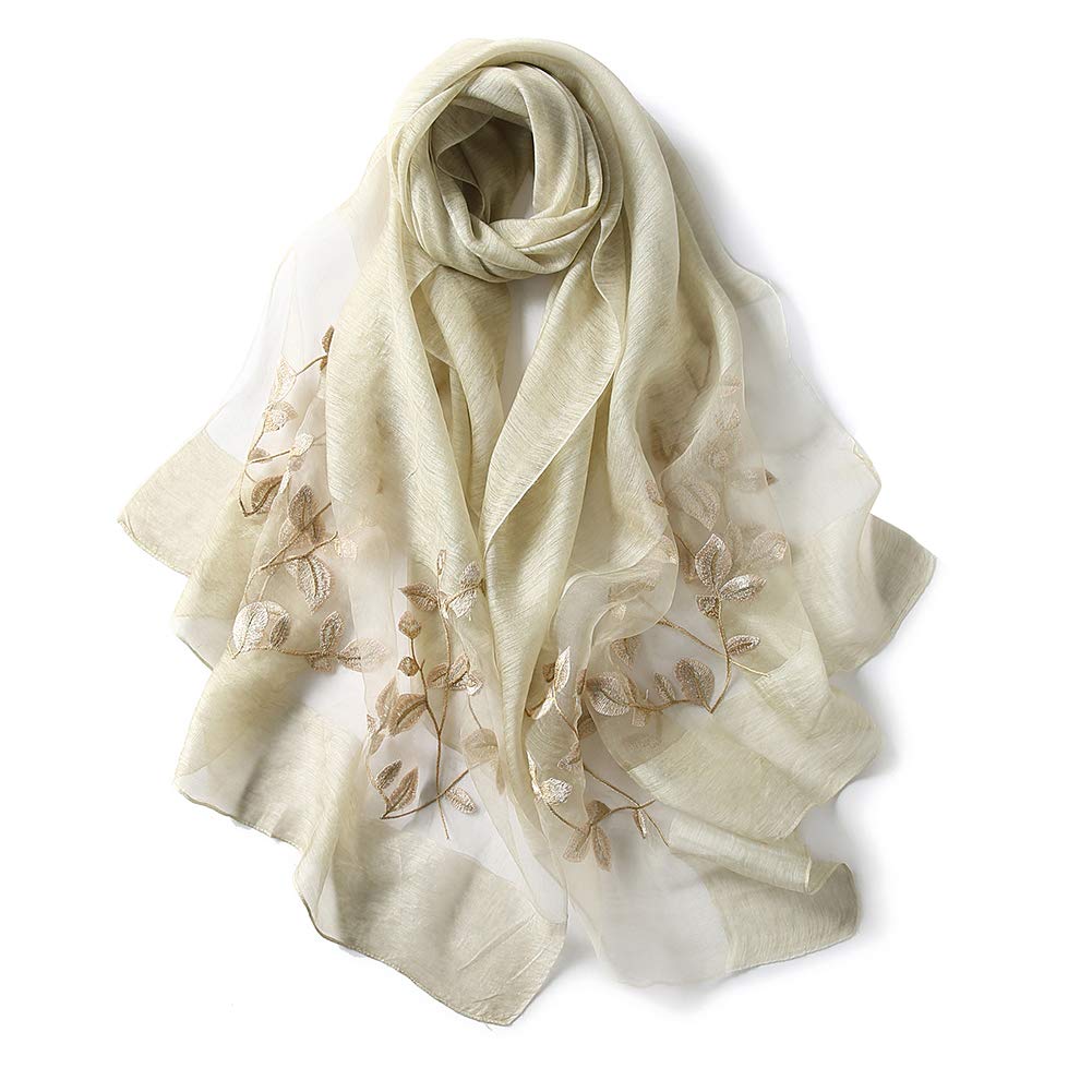 

ANMIDA Шелковая стола с цветочным крупным рисунком Идеально для или Элегантно и стильно для женщин Вышивка, Размер, Весна/Лето, Оборачивание, Шаль, Шарф,