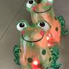 Frog Inflatable Toy Easy Storage Eye-Catching Shine Lightweight Fine Workmanship Entertainment PVC Glitter Sequins Flash Frog Ballon Beach Toy