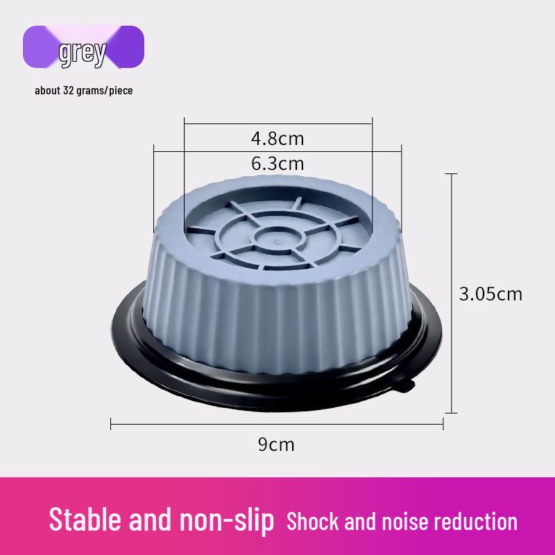 

Silent Anti-Slip Washer & Furniture Riser Pads - Shock Absorbing, Moisture-Proof Stabilizers for Appliances Set of 4
