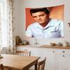 Glass Elvis Tribute Decorative Wall-Hanging Tapestry, Home Ornament for Living Room,Dorm and Fan Parties,Multi-style,celebrities,cartoons,music,sports
