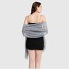 Women Summer Shawl See-through Mesh Thin Tassel Solid Color Soft Decorative Lace Malaysia Women Head Wrap Clothes Accessory