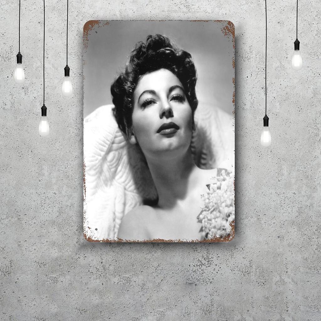 ava gardner actor Decor Poster Vintage Tin Sign Metal Sign Decorative Plaque for Pub Bar Man Cave Club Wall Decoration