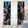 2pcs- Luminous Game Player Printed Curtains, Pole Bag Curtains 42*84, Bedroom and Living Room, Home Decoration, Room Decoration