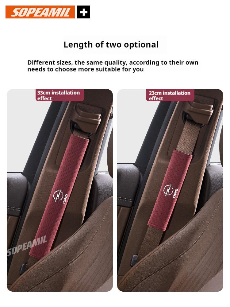 For Opel Astra Corsa Grandland Insignia Mokka Vectra GTC Tigra Vivaro Zafira Combo Crossland-X Car Seat Belt Shoulder Guard Pad