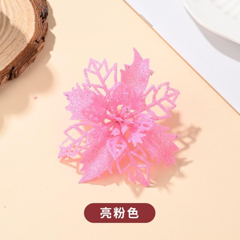 Plastic Christmas Flower Decorations Tree Ornamentation Festive Holiday Party Home Xmas Decoration Supplies