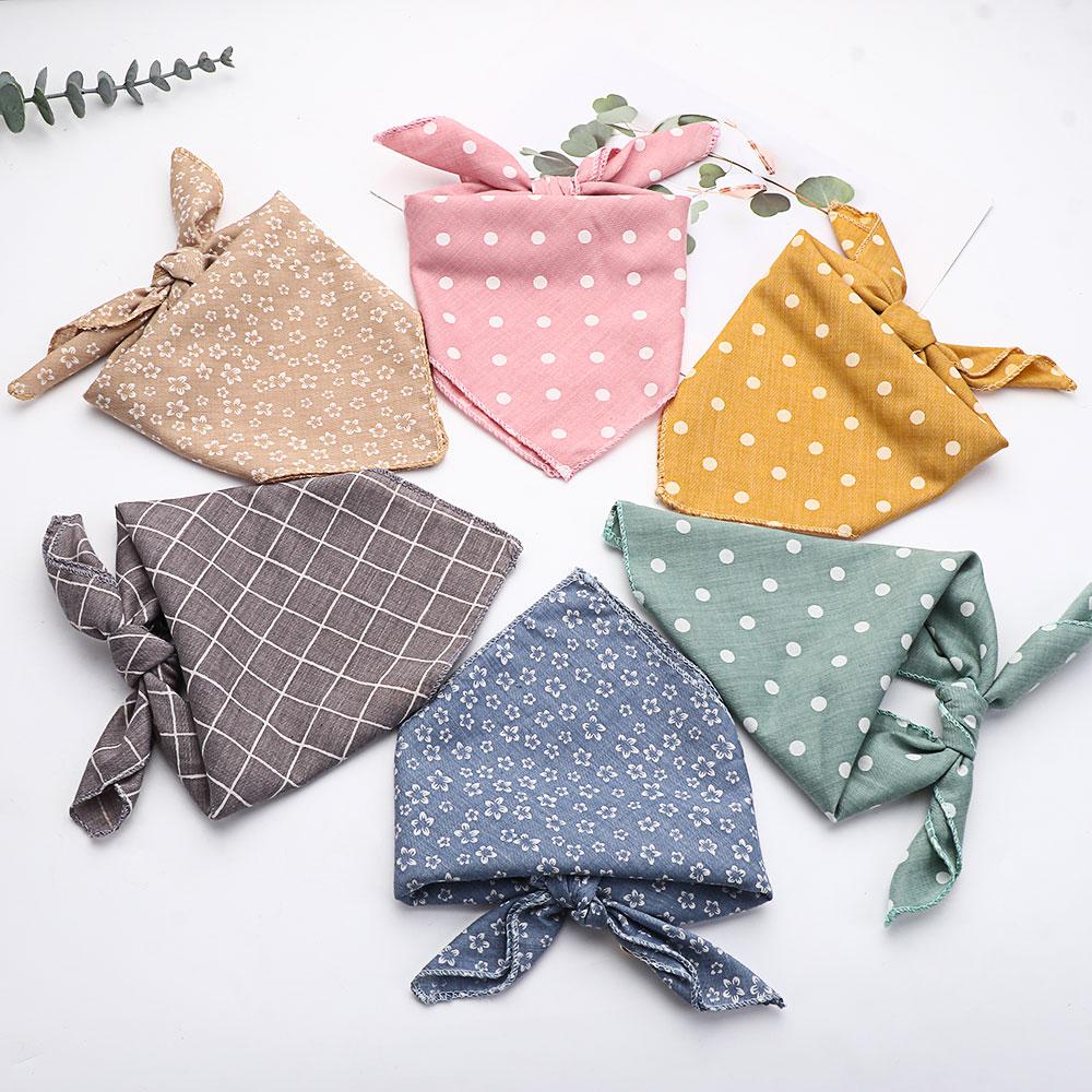 Puppies Pet Supplies Bib Plaid Dots Neckerchief Dog Scarf Pet Collars Pet Bandanas Cat Neck Scarf