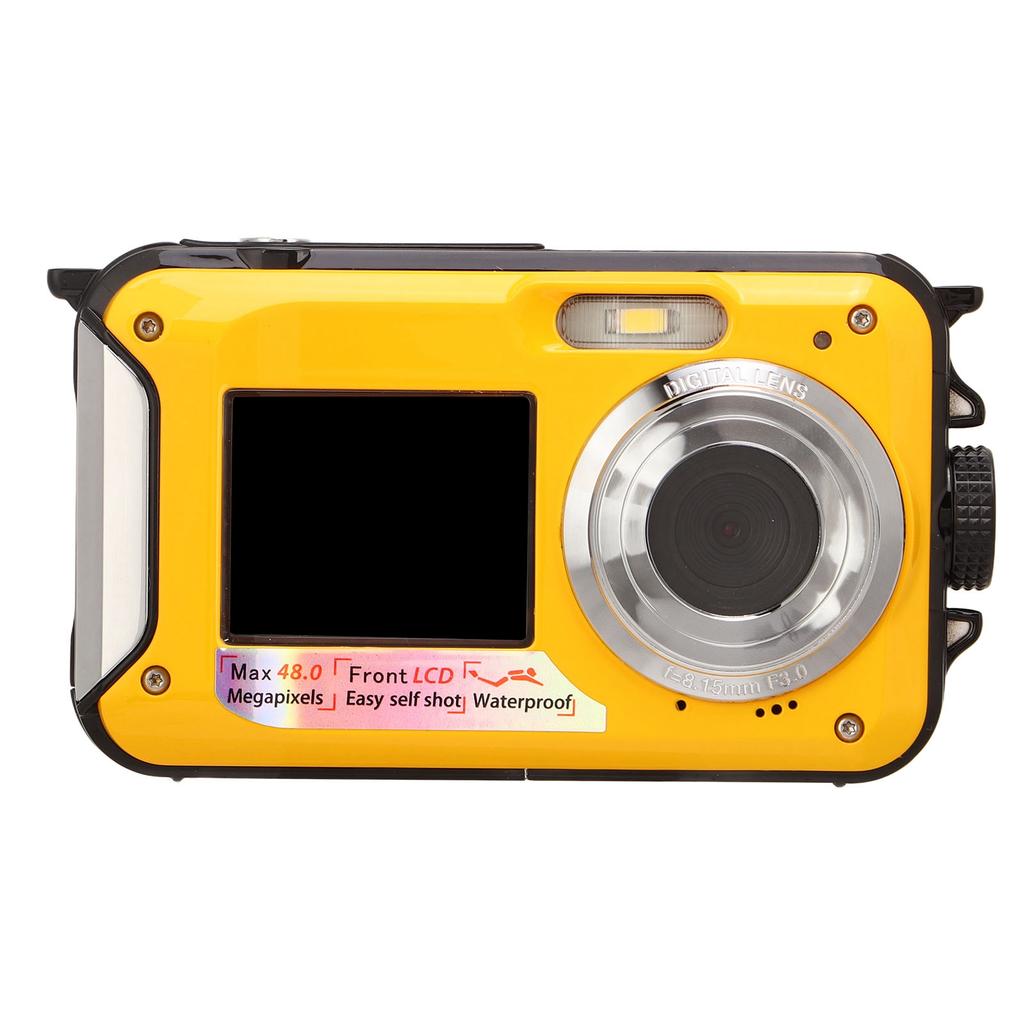 Full HD 2.7K 48MP 10ft Water Resistant Underwater Digital Camera 16X Digital Zoom Front Rear Double Screens Water Resistant Digital Camera