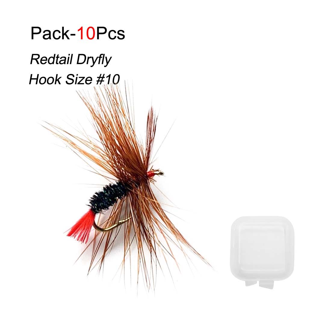 

5-25 шт. штучна приманка для комах, приманка для оленя, сухі мухи, нахлистові приманки для лову окуня, нахлисту 10Pcs/Set(No Box)