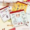 Cute COCO Style Memo Pad - Colorful Non-Sticky Cartoon Planner Notebook