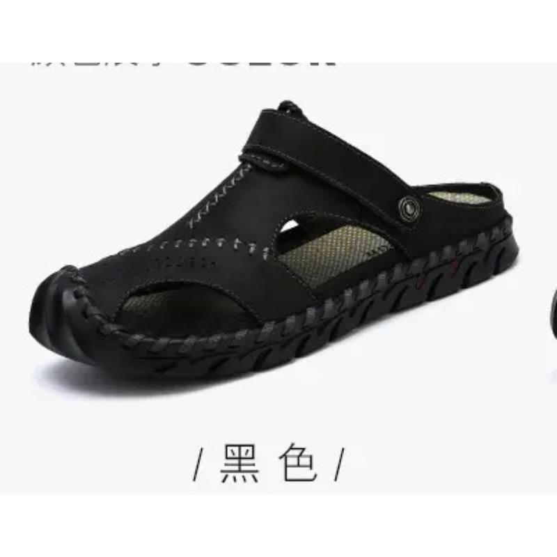 Summer men s leather sandals new men s fashion sandals casual middle-aged men s leather sandals large size 38