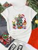 Funny Christmas Animal Owl Penguin Print Women T Shirt Short Sleeve O Neck Women Tshirt Ladies Tee Shirt Top Clothes Camisetas