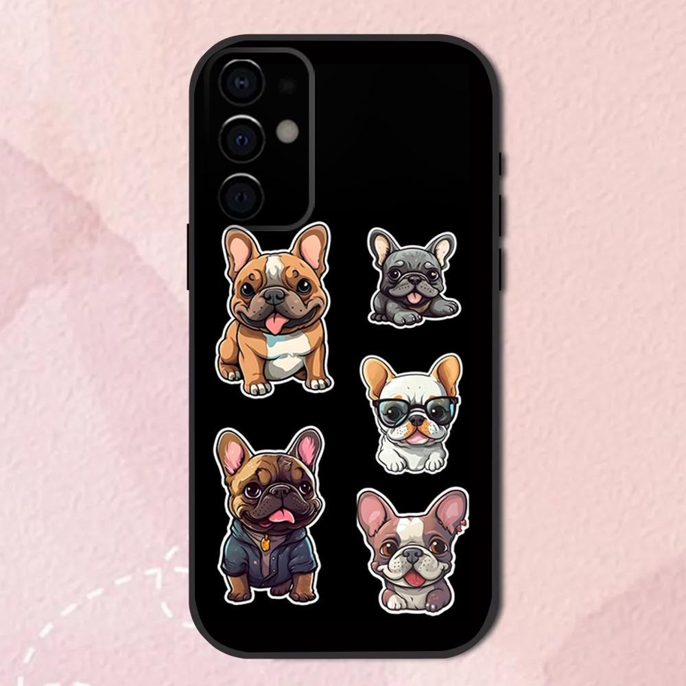 French Bulldog Dog Pet Phone Case For Samsung S24,S21,S22,S23,S30,Ultra,S20,Plus,Fe,Lite,Note,10,9,5G Black Soft Shell