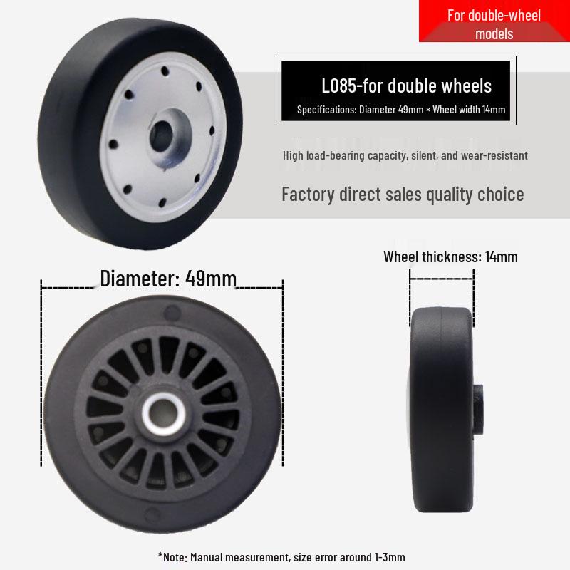 Universal Wheel Replacement for Luggage Suitcase: Leather Caster Rubber Roller Rim Repair Accessories