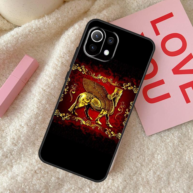 Lamassu Assyrian Winged Bull Case For Xiaomi 14 15 Ultra 15T 14T 13T Pro 17 Pro Max POCO X7 Pro X3 X5 X6 F5 F6 F7 F8 Cover