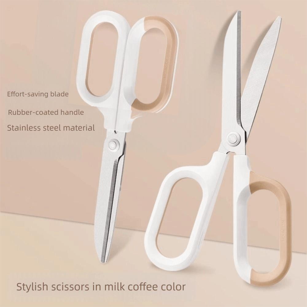 Stainless Steel Household Scissors Large Loop Handle Paper Scissors  Office Accessories