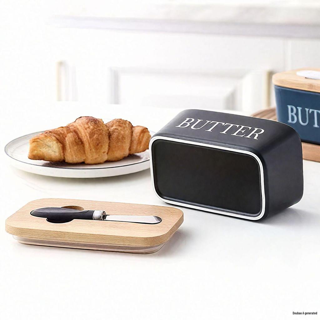 Multifunctional Butter, Cheese, and Jam Spreader with Wooden Box for Baking