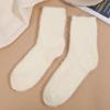 Candy Color Plush Mink Socks High Quality Soft Super Elastic Velvet Thicken Warm Winter Floor Fleece Mid-tube Stocking for Women
