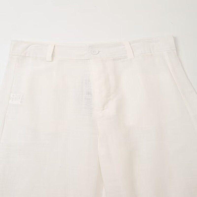 Fashion Wind 2024 New Fall Women's Clothing Versatile Casual Loose Embroidered Wide-Leg Pants Pants 2731241