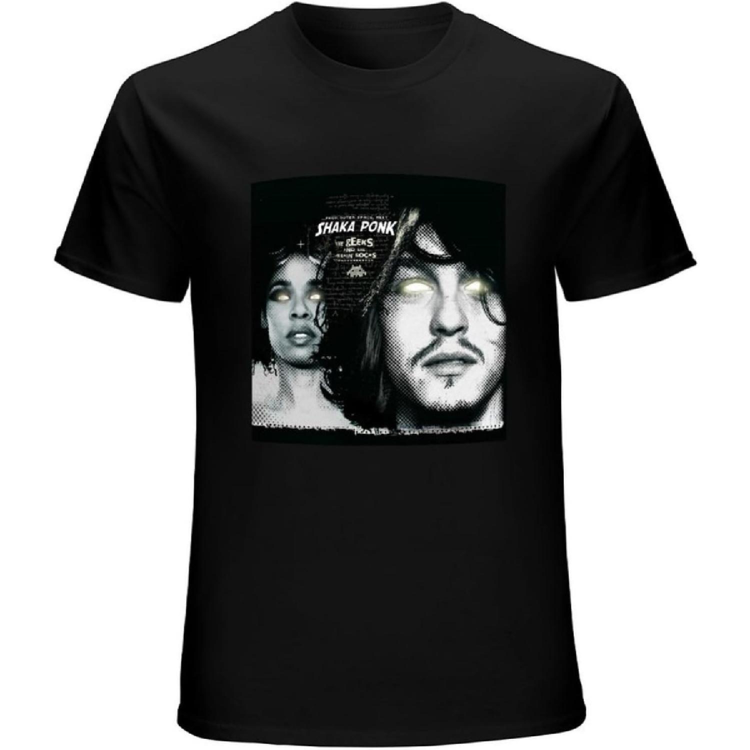 

PEACH JO+ Shaka Ponk The Geeks Jerkin Socks Big and Tall Mens Unisex 100% Cotton Short-Sleeve T-Shirts Black XXXXXL чорний