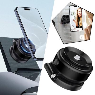 Folding Vacuum Adsorption Magnetic Car Phone Holder 360. For Gym 12 Rotatable For iPhone Car 14 Y5L3