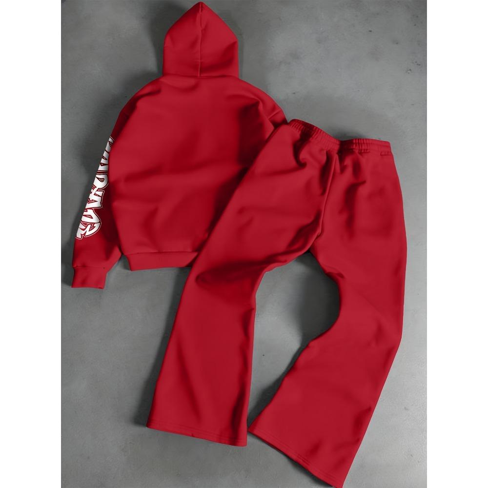 Fashionable Men's Outdoor Suit, Youth Casual Pullover, Spring and Autumn Long Sleeved Sportswear Set, Casual Classic Cool Street Style
