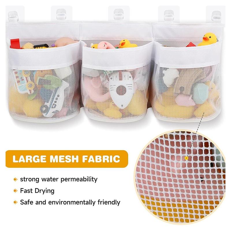 Koupelnová taška na hračky pro děti s více přihrádkami a velkou kapacitou, závěsná na zeď, organizér na hračky do vany