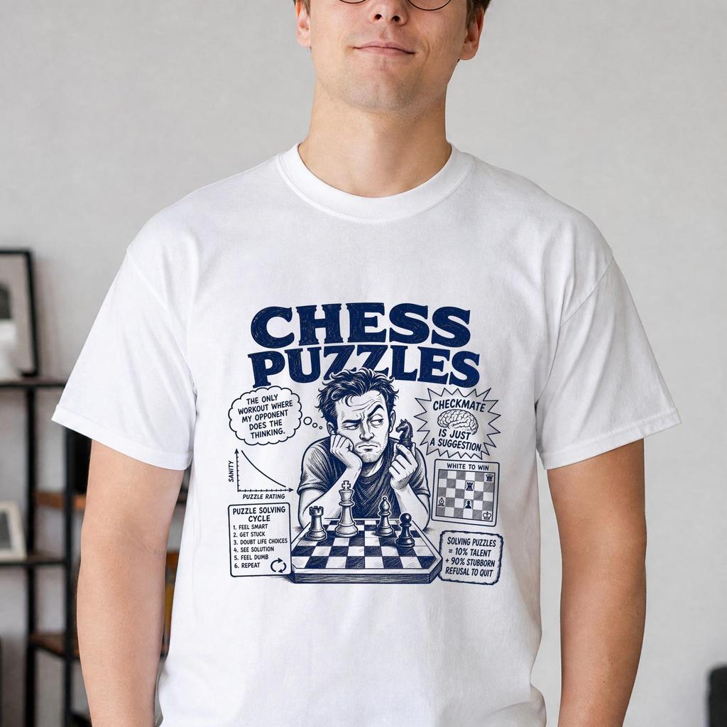 Funny Chess Puzzles Shirt - Retro Chess Puzzles Gift - Sarcastic Chess Puzzles Clothing