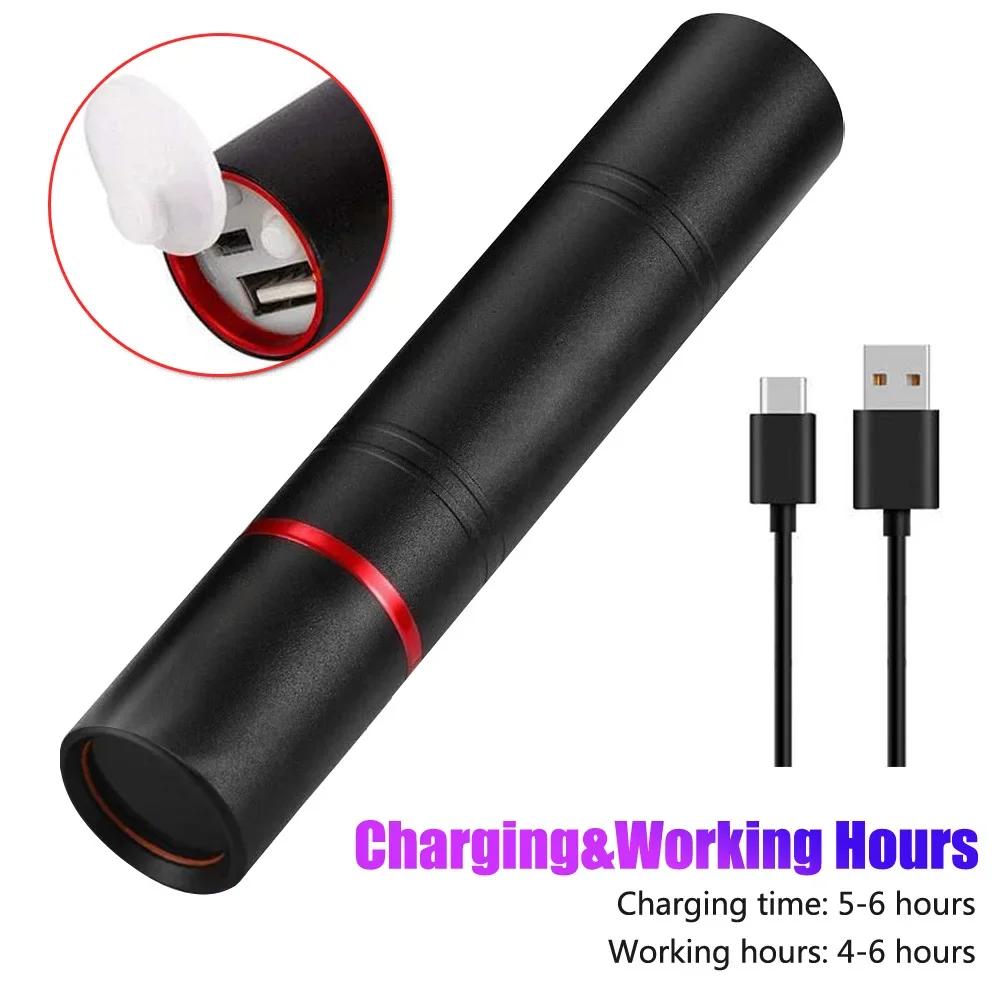 USB Rechargeable Mini 365nm UV Flashlight 5W Ultraviolet Torch Pets Urine Cat Tinea Money Ore Scorpion Detection Flashlights
