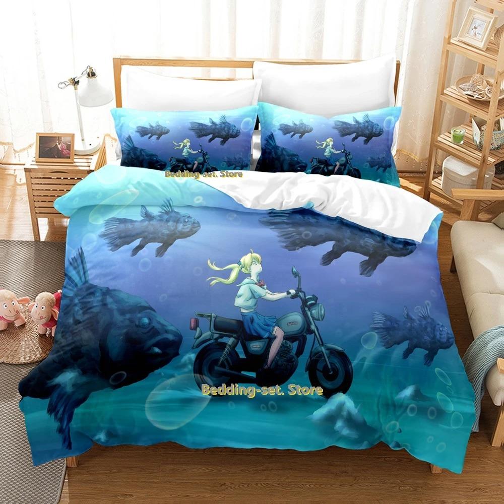 Bakuon!! Bedding Set Single Twin Full Queen King Size Bed Set Adult Kid Bedroom Duvetcover Sets Print Anime Bed Sheet Set