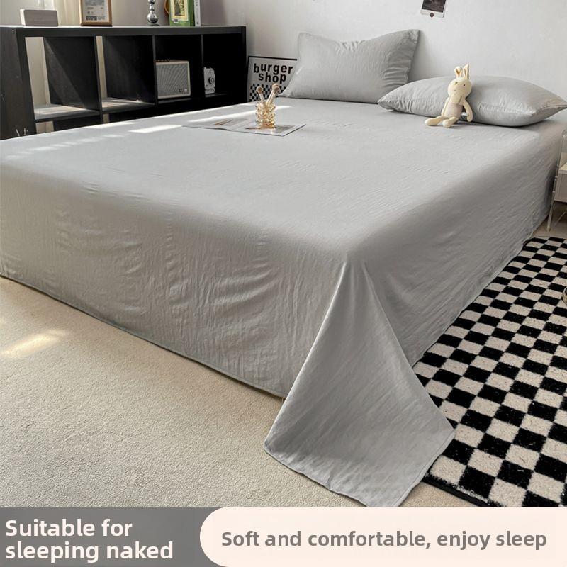 Minimalist Striped Bed Sheet Soft Household & Student Dorm Single Double Bed Bedding
