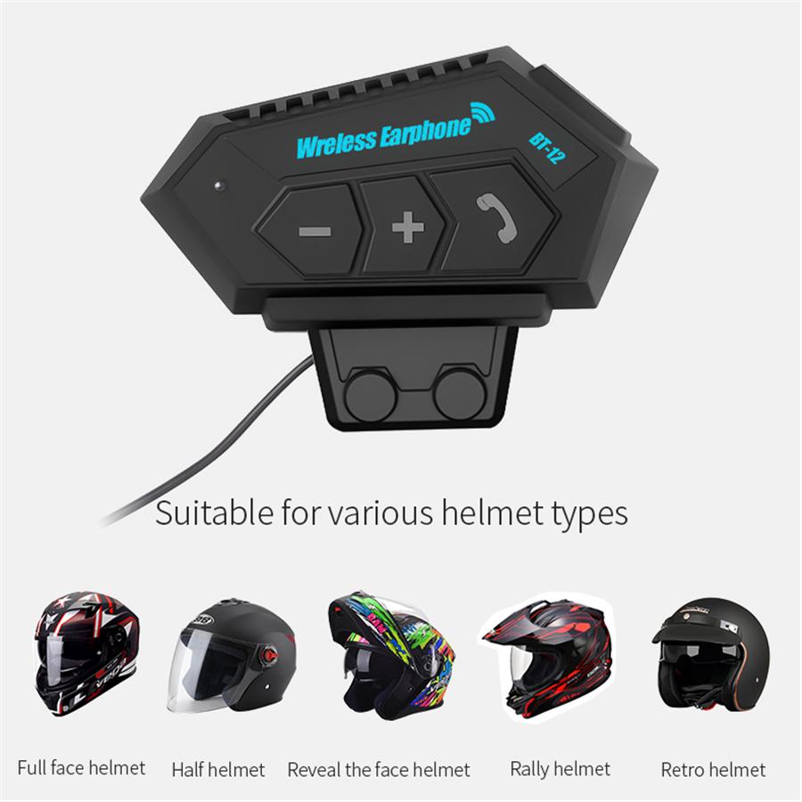 Rechargeable Motorcycle Wireless Bluetooth Helmet Headset Headphone Speaker