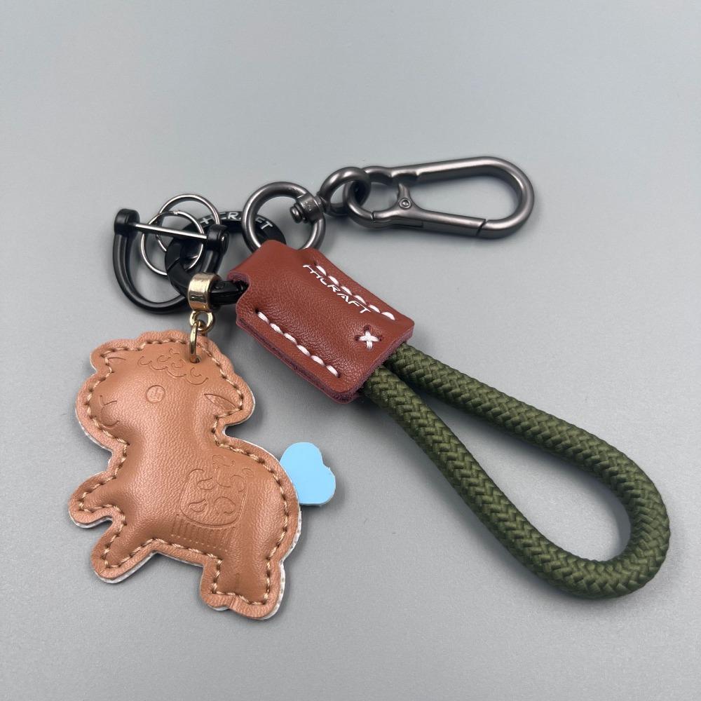 Wrist Strap Goat Pendant Nylon Braided Rope Lamb Bag Charm Goat Car Keychain Backpack Decor