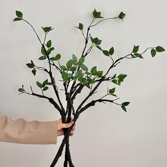 Fake Plants Stems Realistic Artificial Greenery Plant Stem Faux Bendable Branches with Leaves for Vase Filler Home Office Dining Table Decor