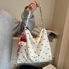 Achseltasche Damen mit Schleifendruck Pendler-Umhängetasche