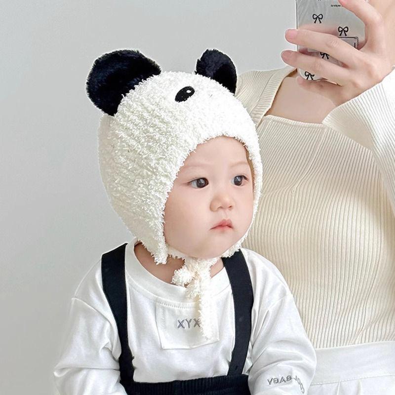 Korean Style Winter Warm Cartoon Knit Pullover Hat for Boys and Girls