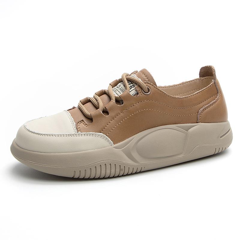 Fujin 3cm 2024 Synthetic Genuine Leather Spring Loafer High Brand Platform Autumn Vulcanize Chunky Sneaker Wome Flats Shoes