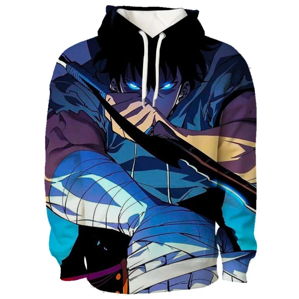 Anime Solo nivellement Sung Jin-woo hommes sweats à capuche unisexe Harajuku Streetwear haute qualité Solo nivellement