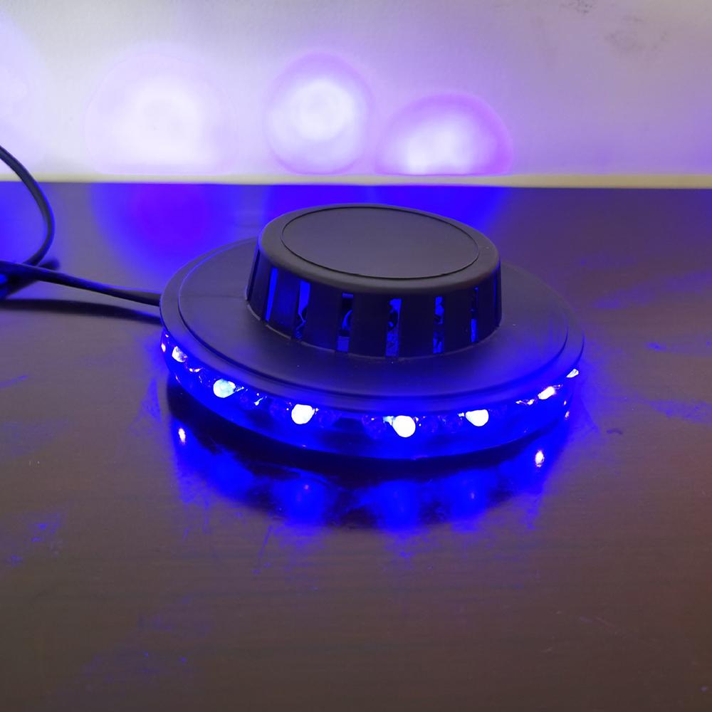 Lâmpada de teto LED colorida para discoteca, luz estroboscópica ativada por som, luz de palco para decoração de festa interna, bola colorida para feriado