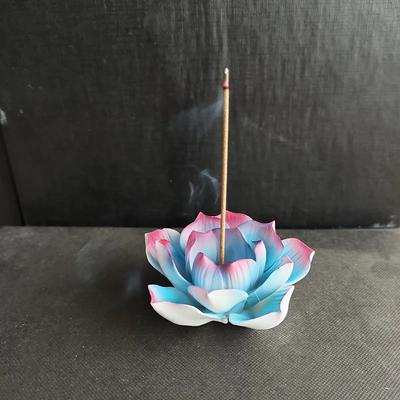 Y Weißer Lotus Räuchergefäß Keramik Handgefertigt Stäbchenhalter Sandelholz Räucherstäbchen Basis Buddhistischer Bedarf Heimdekoration