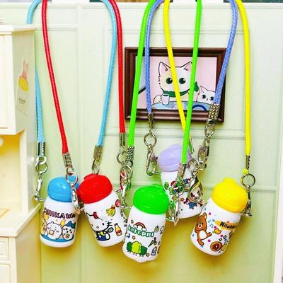 1Pcs Cartoon Cute Simulation Strap Insulated Cup Ornament For 15-17Cm Labubu Dollhouse Mini Pendant Model Sweet Couple Gift