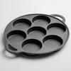 ZISIZ 7-Hole Cast Iron Egg & Burger Frying Pan