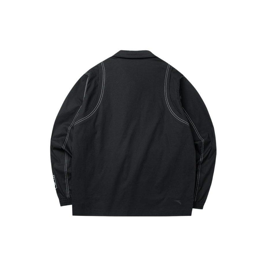 ANTA Basketball Collection Jackets Men's Black Lapel Moderate Other 952221610-2
