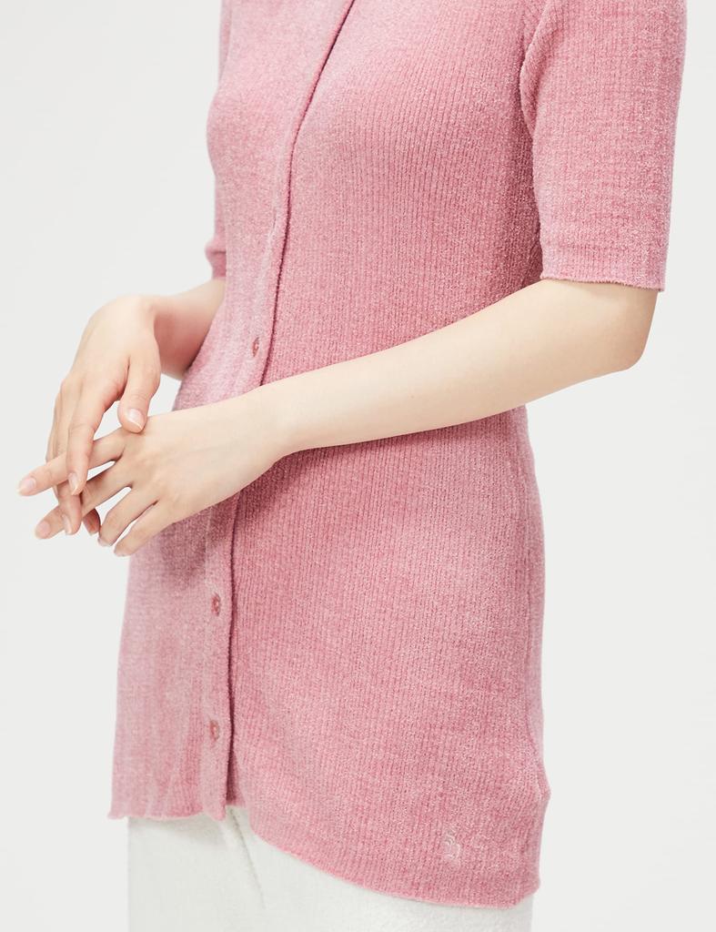 Snidel Home Sorbet Touch Ribbed Collar Pullover SHNT222009 Pink F Women's