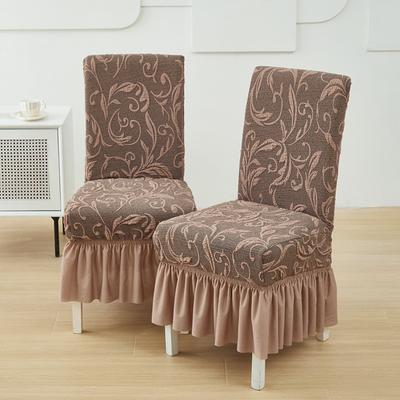 Chair Slipcover Thickened Elastic One Piece Hotel Chair Cover with Skirt Stool Set Slipcover