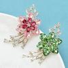Vintage Crystal Flower Brooches Sparkling Brooch Pins Fashion Floral Brooches Prom