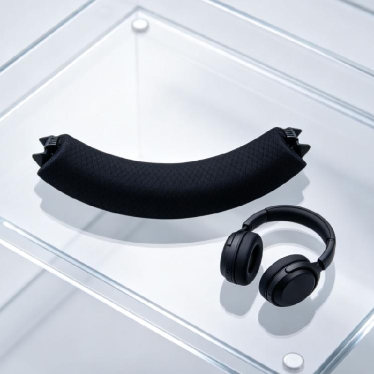 Black Replacement Headband Cushion for H3, Padded Headset Repair Part with End Attachment Clips