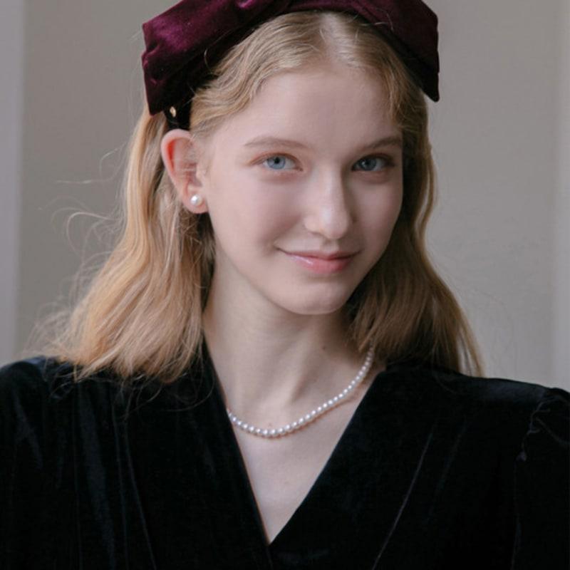 Jean Paul Clarisse Velvet Big Ribbon Hairband JP-22-184HB